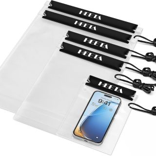 5-Pack Clear Waterproof Dry Bag, Water Tight Cases Pouch Dry Bags for Camera Mobile Phone Maps, Kayaking Boating Document Holder