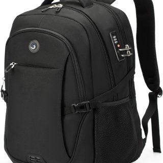 SHRRADOO Anti Theft Laptop Backpack Travel Backpacks with usb Charging Port for Women Men High School College Backpack Computer Bag Fits 17 Inch Laptop,Grey